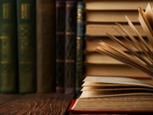 open book on desk